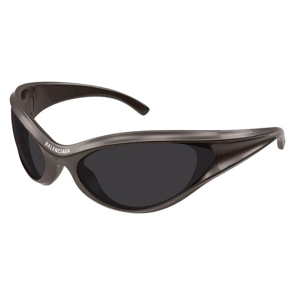 New Authentic  BALENCIAGA Extreme Grey Wraparound BB0317S 003 Sunglasses Women - Picture 1 of 4